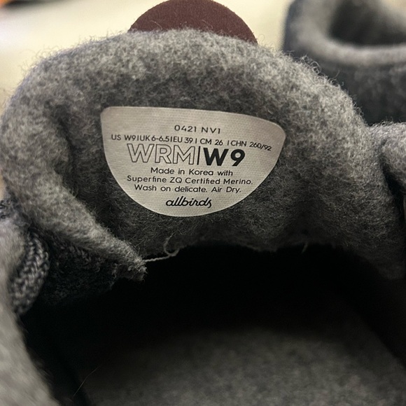 Allbirds Wool Runner Mizzles Womens 9 Grey Lace Up Shoes - Picture 5 of 6